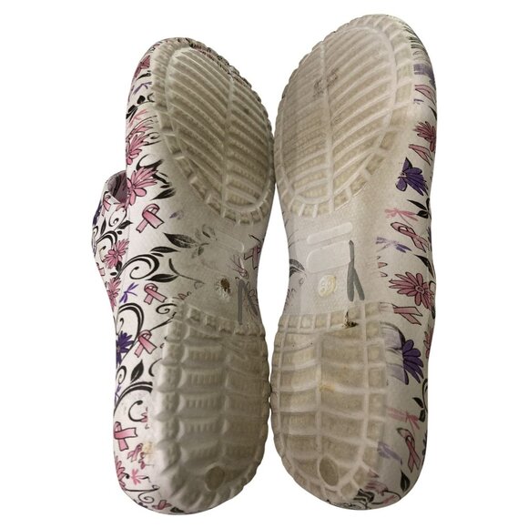 Floral WOMENS SIZE 8.5 Pink & White Sandals With Ergonomic Design - Picture 3 of 4